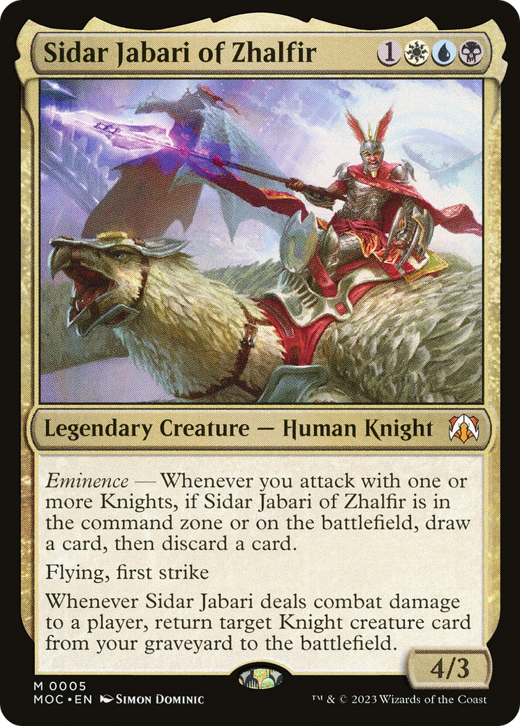 Sidar Jabari of Zhalfir [March of the Machine Commander] | Silver Goblin