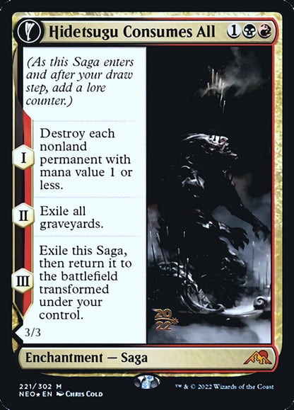 Hidetsugu Consumes All (221) Foil - Kamigawa: Neon Dynasty Promos