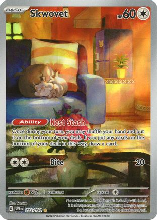 Skwovet - 222/198 (222) Holofoil - SV01 Scarlet & Violet Base Set