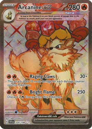 Arcanine ex (224) Holofoil - Scarlet & Violet Base Set