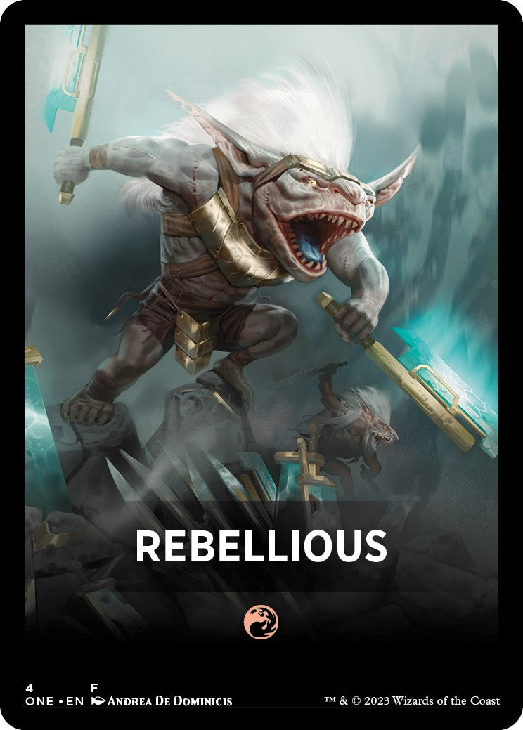 Rebellious Theme Card [Phyrexia: All Will Be One Tokens] | Silver Goblin