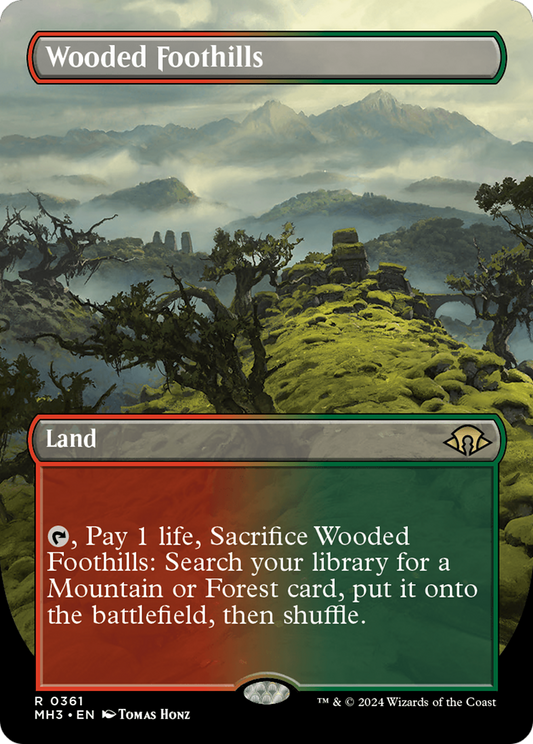 Wooded Foothills (Borderless) (361) Foil - Modern Horizons 3
