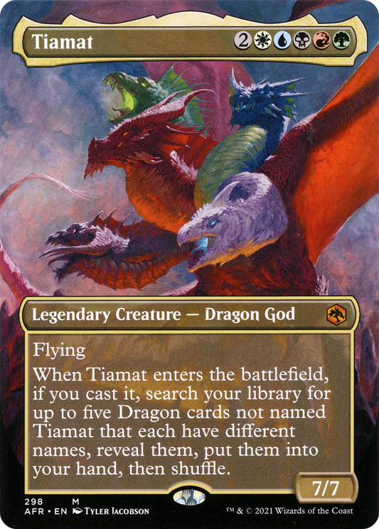 Tiamat (Borderless Alternate Art) [Dungeons & Dragons: Adventures in the Forgotten Realms] Foil