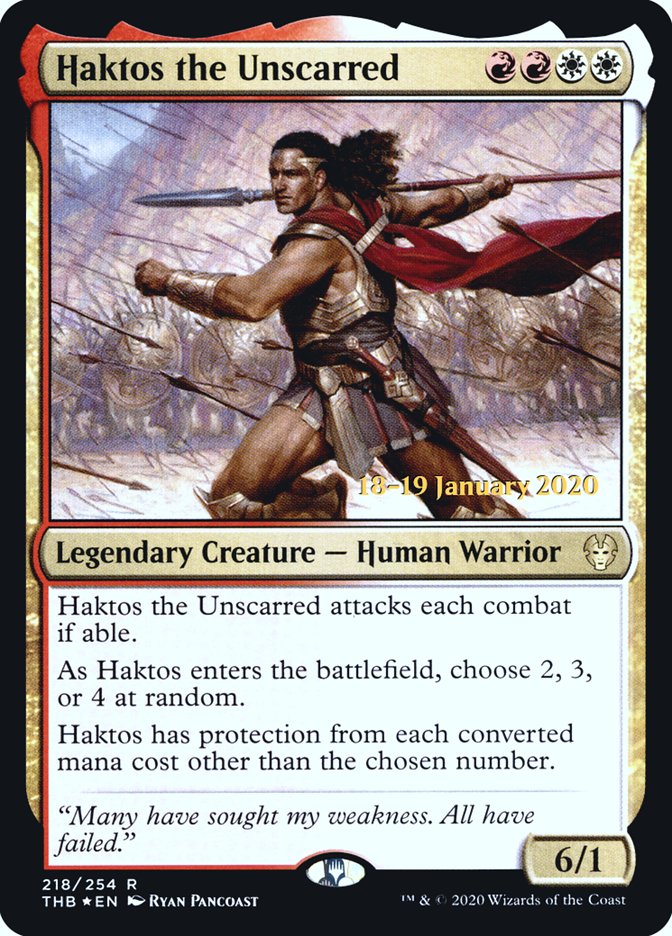 Haktos the Unscarred [Theros Beyond Death Prerelease Promos] | Silver Goblin