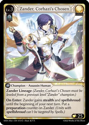 Zander, Corhazi's Chosen (015) [Dawn of Ashes: Alter Edition] | Silver Goblin