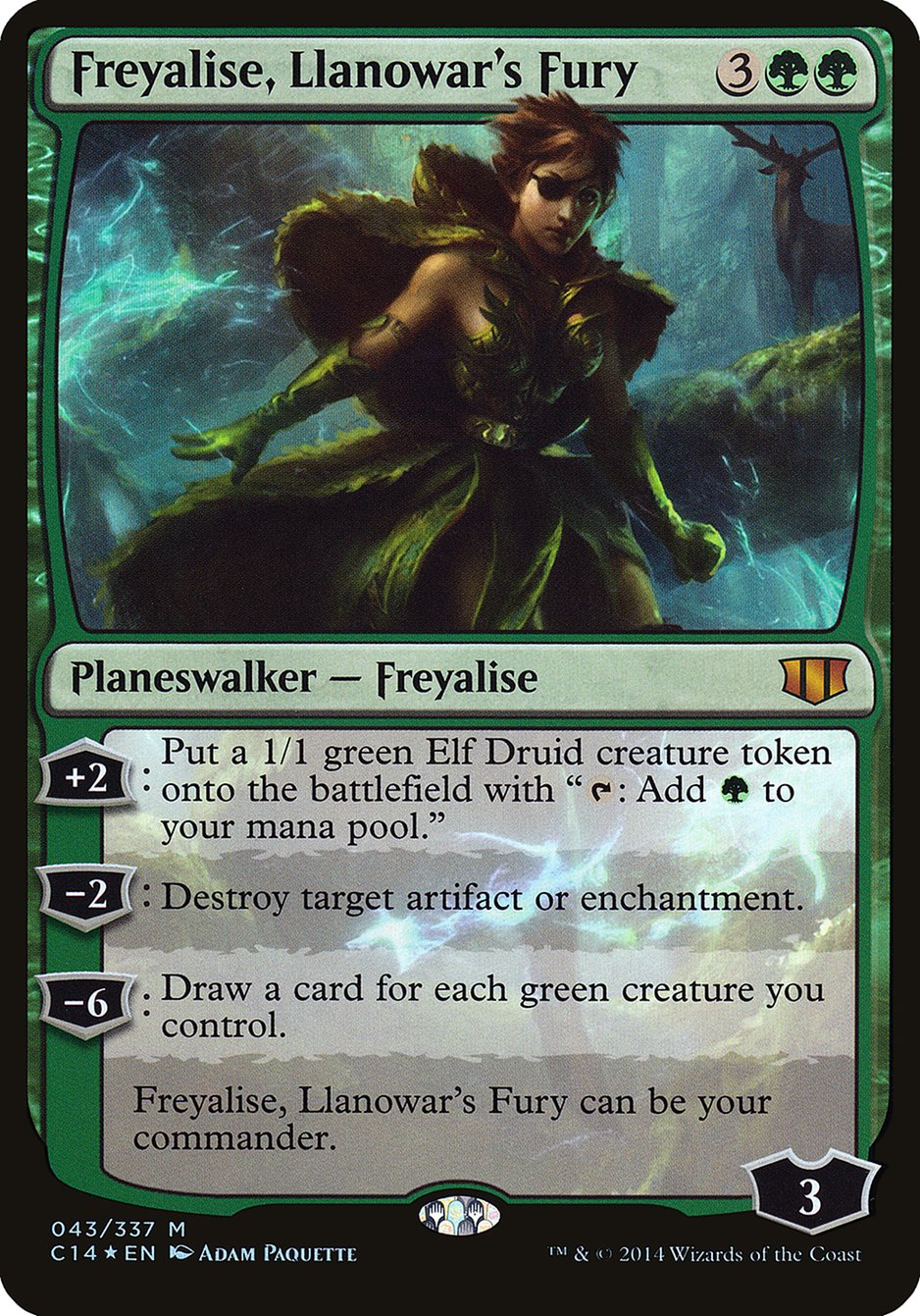 Freyalise, Llanowar's Fury (Oversized) [Commander 2014 Oversized] | Silver Goblin