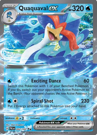Quaquaval ex - 052/193 (52) Holofoil - SV02 Paldea Evolved