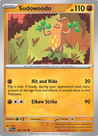 Sudowoodo (109) - SV02 Paldea Evolved