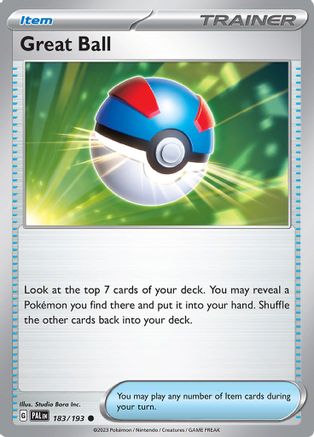 Great Ball (183/193) [Scarlet & Violet: Paldea Evolved] | Silver Goblin