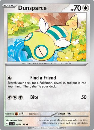 Dunsparce (156) - SV02 Paldea Evolved