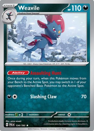 Weavile (134) Holofoil - SV02 Paldea Evolved