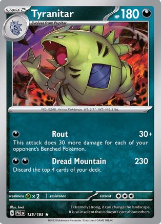 Tyranitar (135/193) [Scarlet & Violet: Paldea Evolved] | Silver Goblin