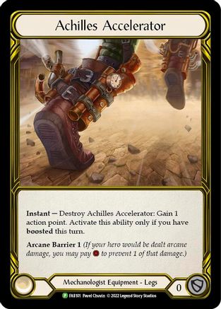 Achilles Accelerator (FAB101) Cold Foil - FaB Promos