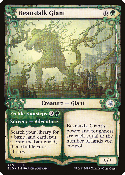 Beanstalk Giant // Fertile Footsteps (Showcase) (295) - Throne of Eldraine