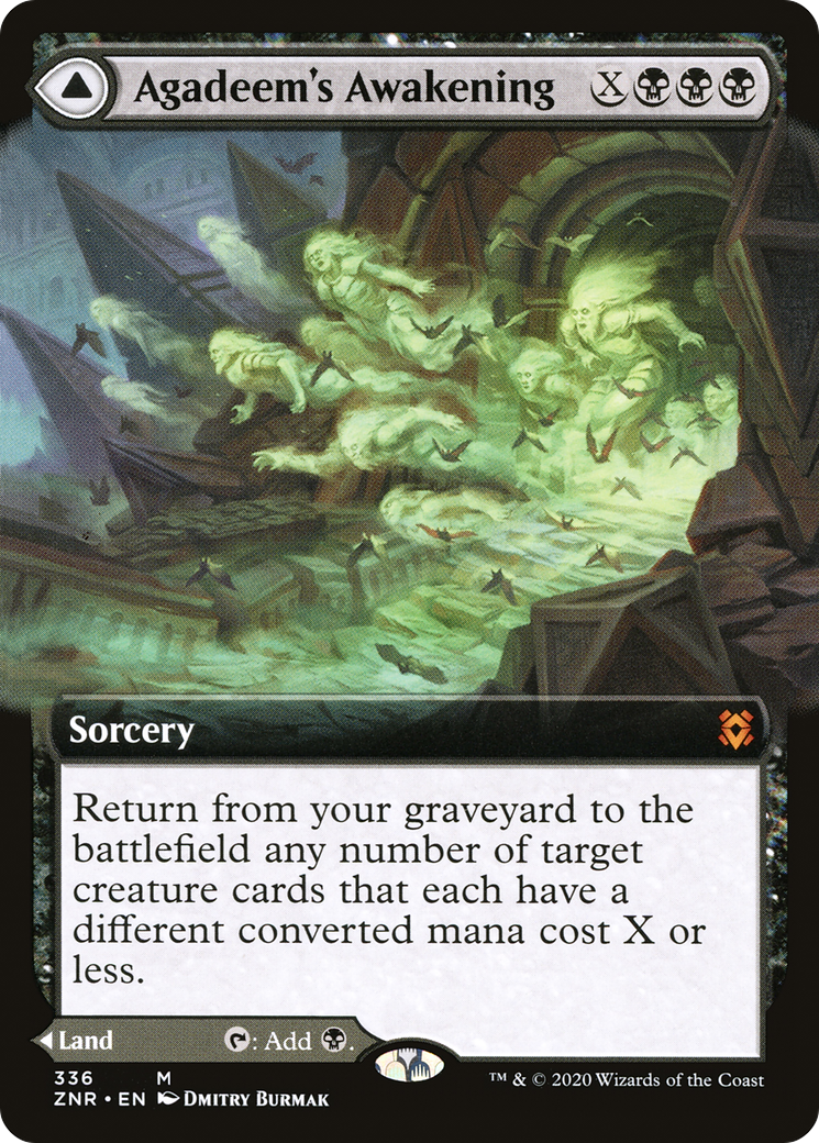 Agadeem's Awakening // Agadeem, the Undercrypt (Extended Art) [Zendikar Rising] Foil