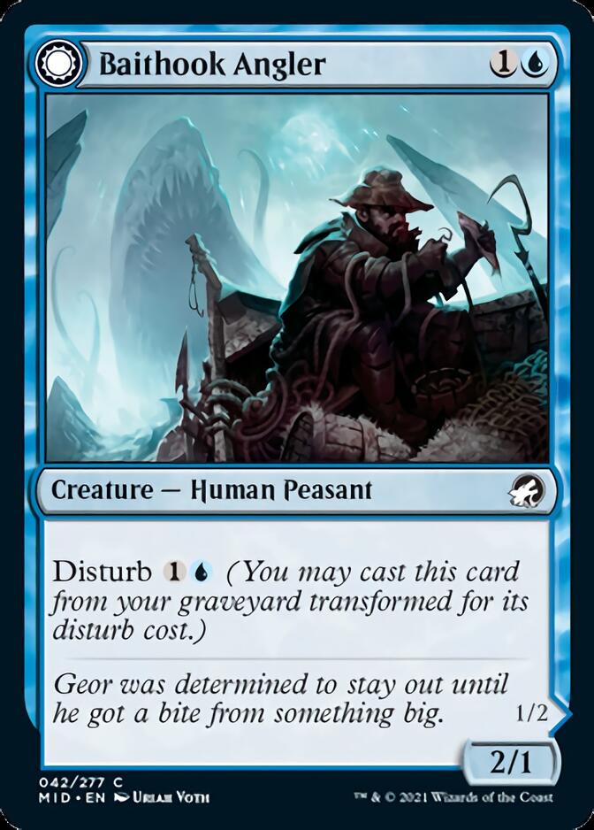 Baithook Angler // Hook-Haunt Drifter (042) Foil - Innistrad: Midnight Hunt