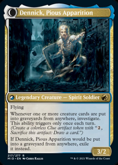 Dennick, Pious Apprentice // Dennick, Pious Apparition (217) - Innistrad: Midnight Hunt