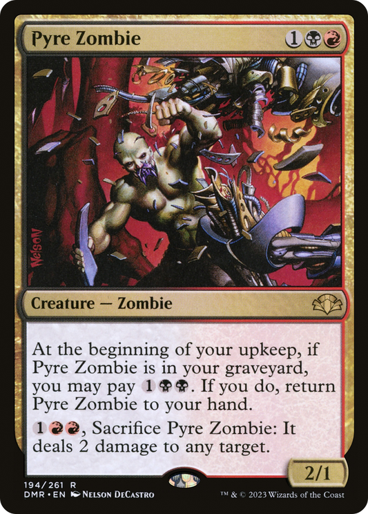 Pyre Zombie [Dominaria Remastered] Foil
