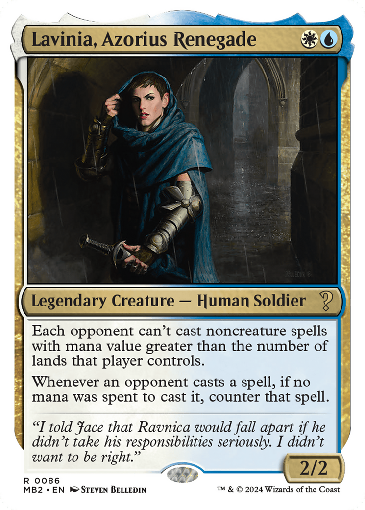 Lavinia, Azorius Renegade (White Border) (086) - Mystery Booster 2
