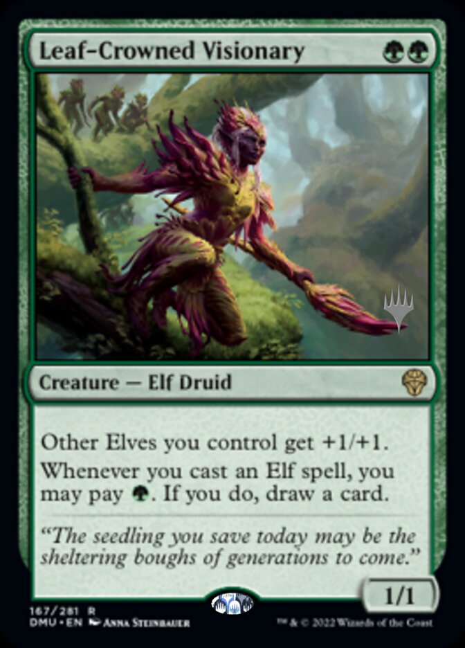 Leaf-Crowned Visionary (Promo Pack) [Dominaria United Promos] | Silver Goblin