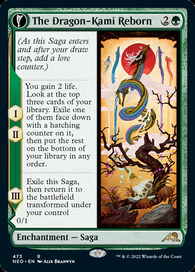 The Dragon-Kami Reborn (Extended Art) (473) Foil - Kamigawa: Neon Dynasty
