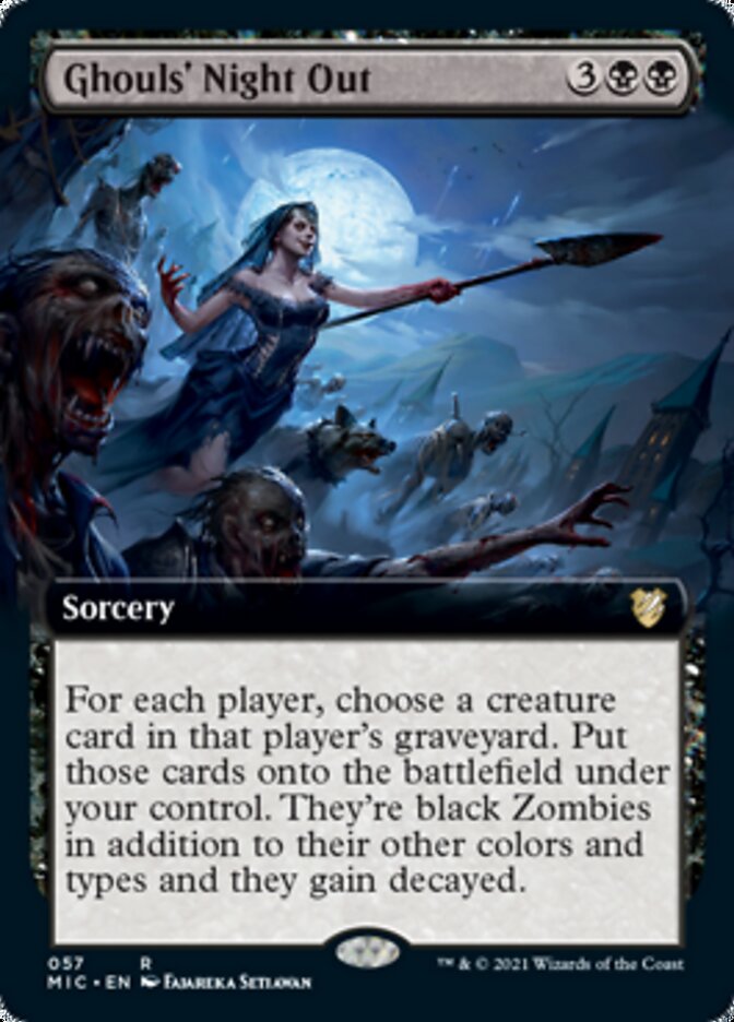 Ghouls' Night Out (Extended Art) [Innistrad: Midnight Hunt Commander] | Silver Goblin