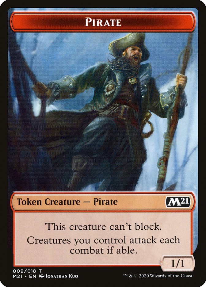 Cat (011) // Pirate Double-Sided Token [Core Set 2021 Tokens] | Silver Goblin