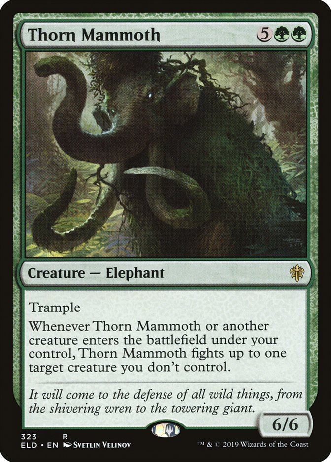 Thorn Mammoth [Throne of Eldraine] | Silver Goblin