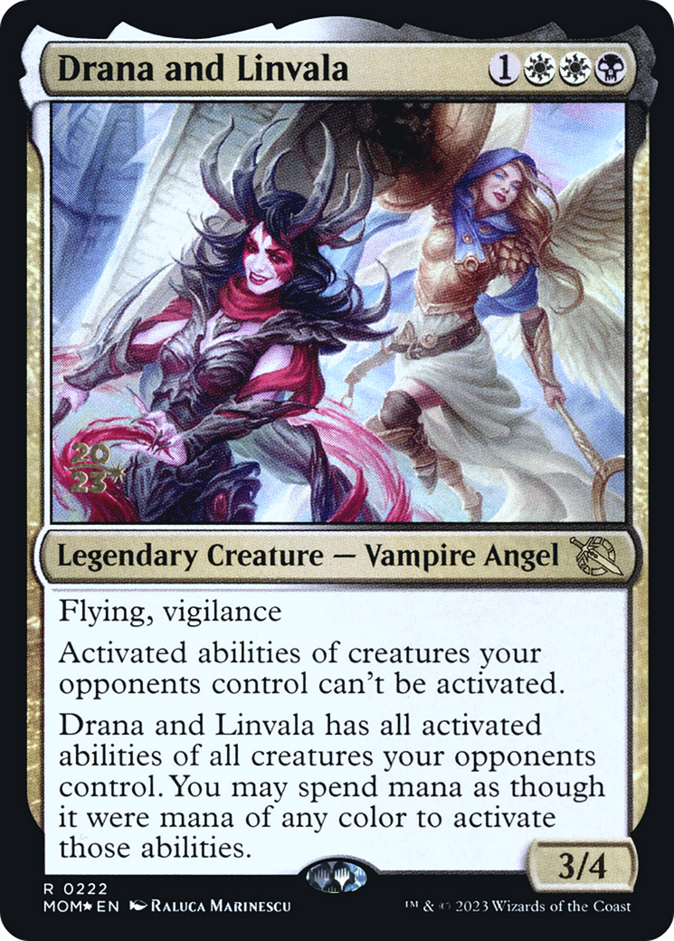 Drana and Linvala (222s) Foil - March of the Machine Promos
