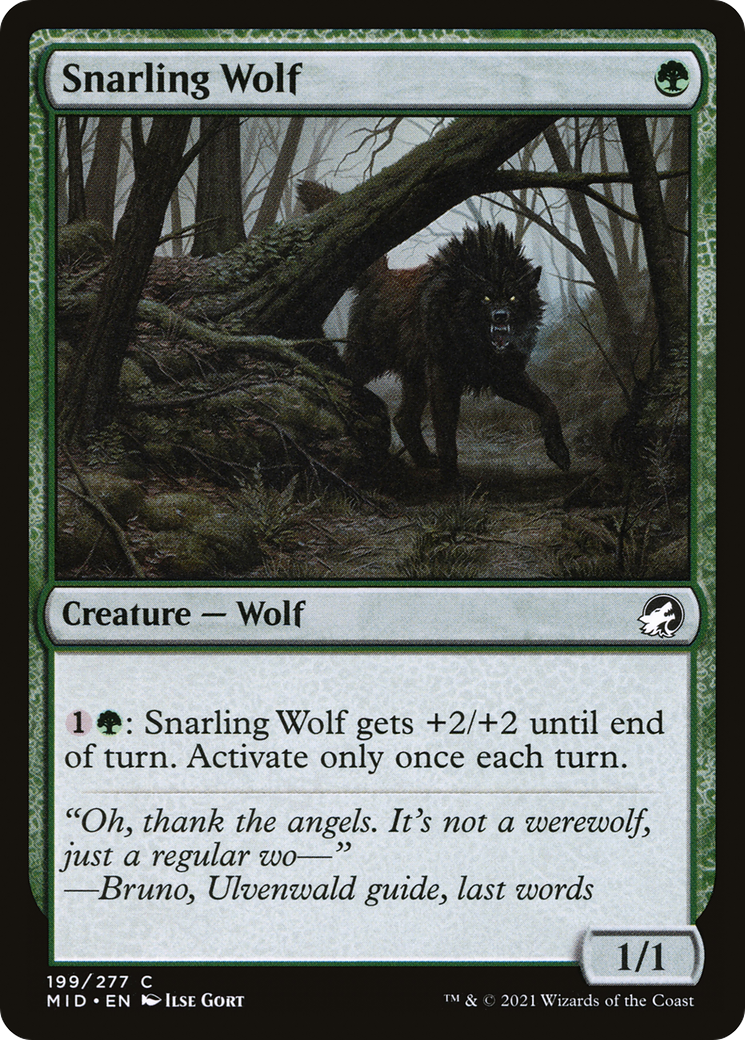 Snarling Wolf (199) - Innistrad: Midnight Hunt