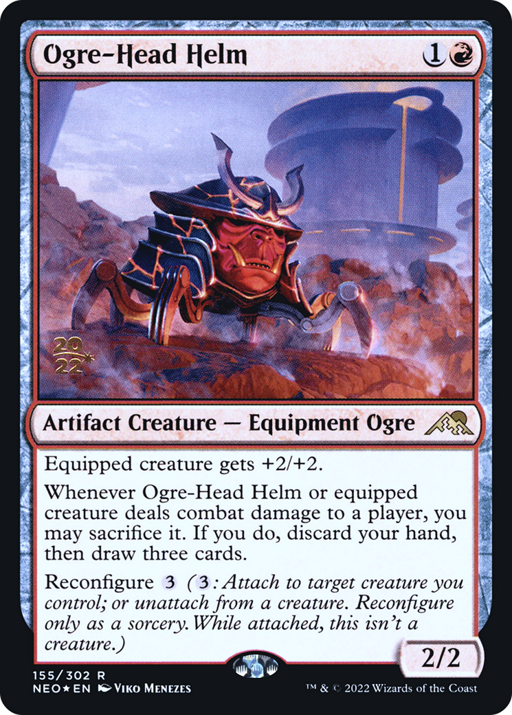 Ogre-Head Helm (155) Foil - Kamigawa: Neon Dynasty Promos