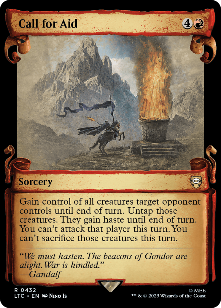 Call for Aid [The Lord of the Rings: Tales of Middle-Earth Commander Showcase Scrolls] Foil