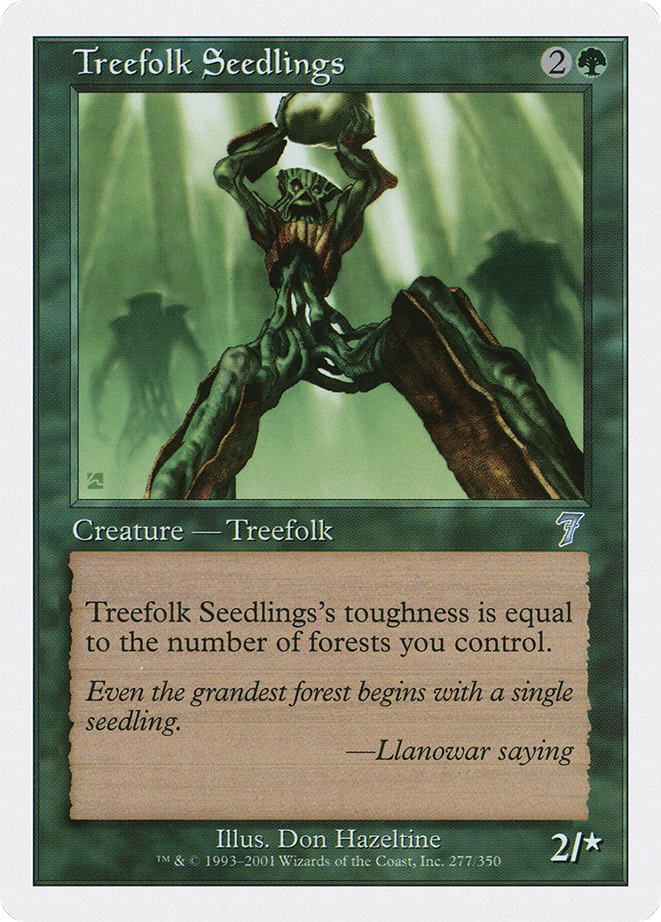 Treefolk Seedlings (277) Foil - Seventh Edition
