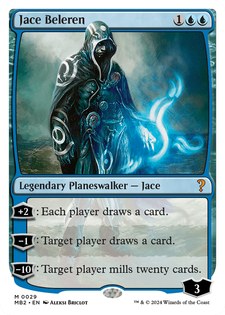 Jace Beleren (White Border) (029) - Mystery Booster 2