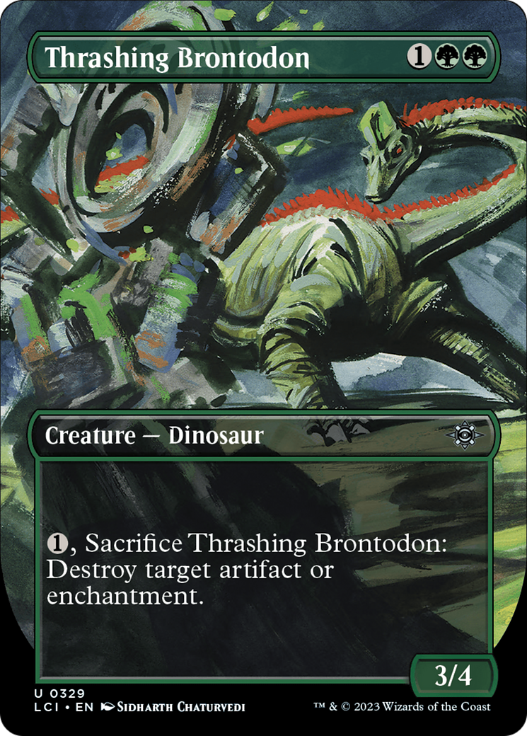 Thrashing Brontodon (Borderless) (329) - The Lost Caverns of Ixalan