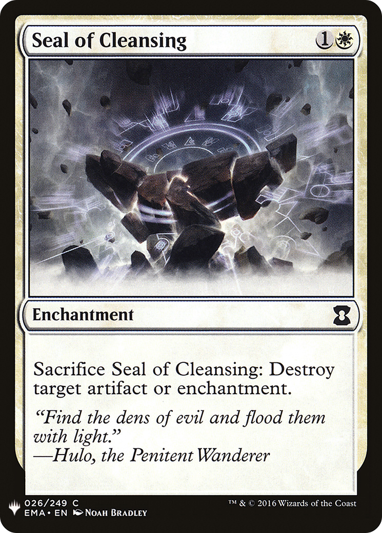 Seal of Cleansing (EMA-26) - The List