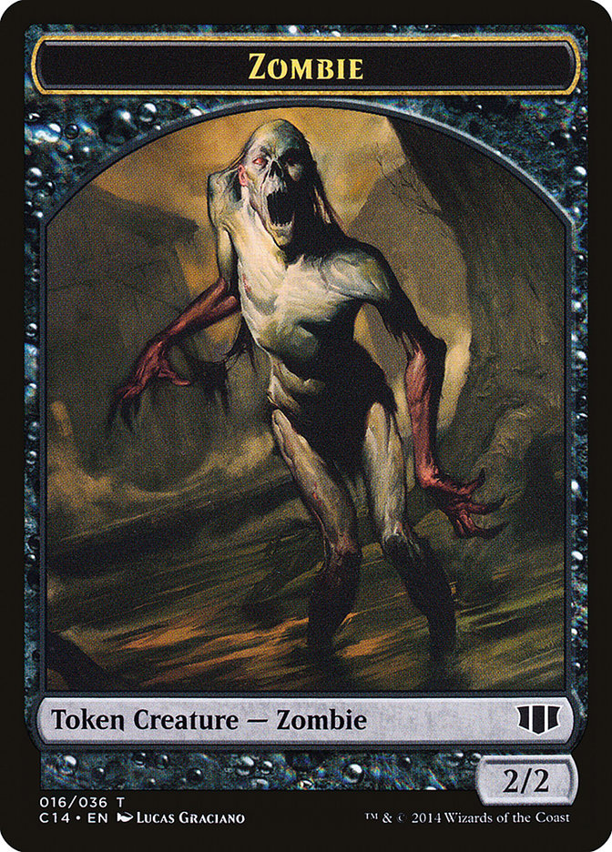 Demon (013/036) // Zombie (016/036) Double-Sided Token [Commander 2014 Tokens] | Silver Goblin