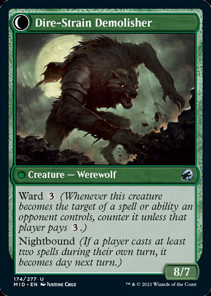 Burly Breaker // Dire-Strain Demolisher [Innistrad: Midnight Hunt] Foil