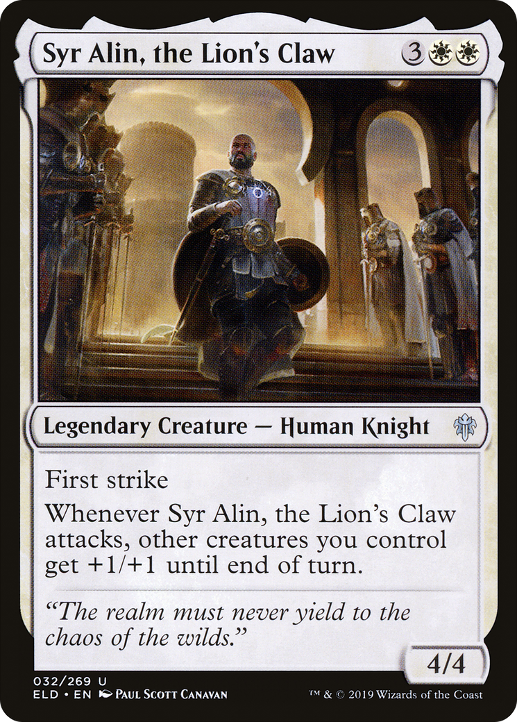 Syr Alin, the Lion's Claw (032) - Throne of Eldraine