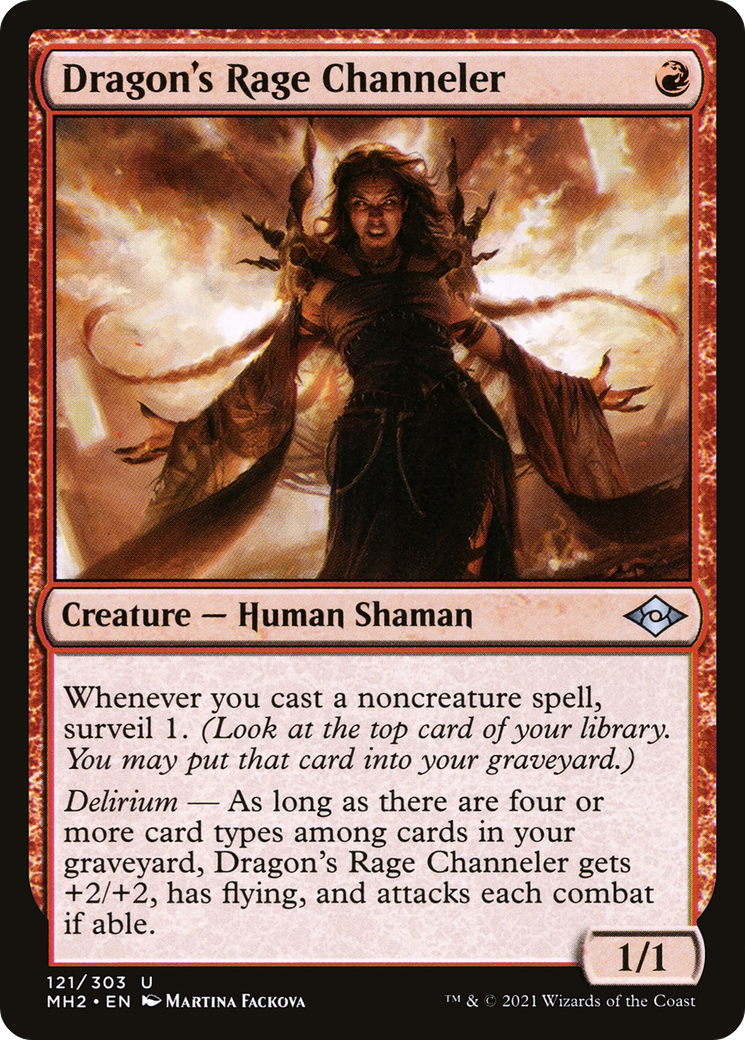 Dragon's Rage Channeler (121) Foil - Modern Horizons 2