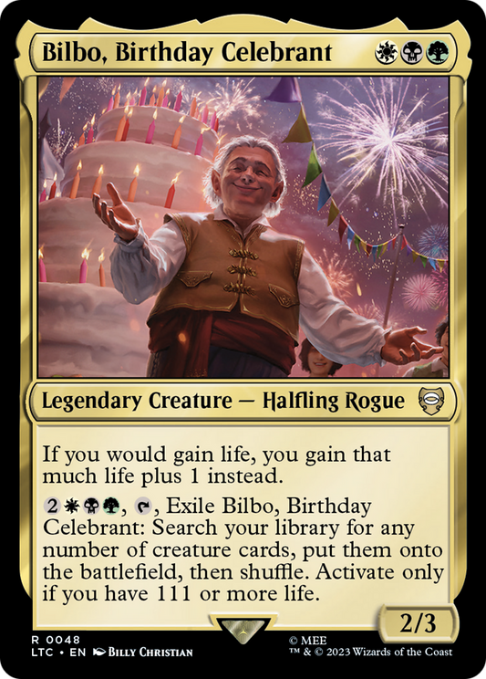 Bilbo, Birthday Celebrant (048) - Tales of Middle-earth Commander