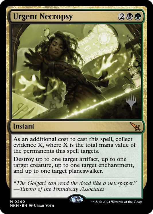Urgent Necropsy (Promo Pack) [Murders at Karlov Manor Promos] Foil