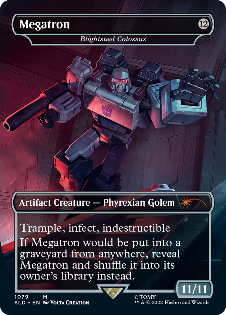 Blightsteel Colossus - Megatron (Borderless) [Secret Lair Drop Series] | Silver Goblin