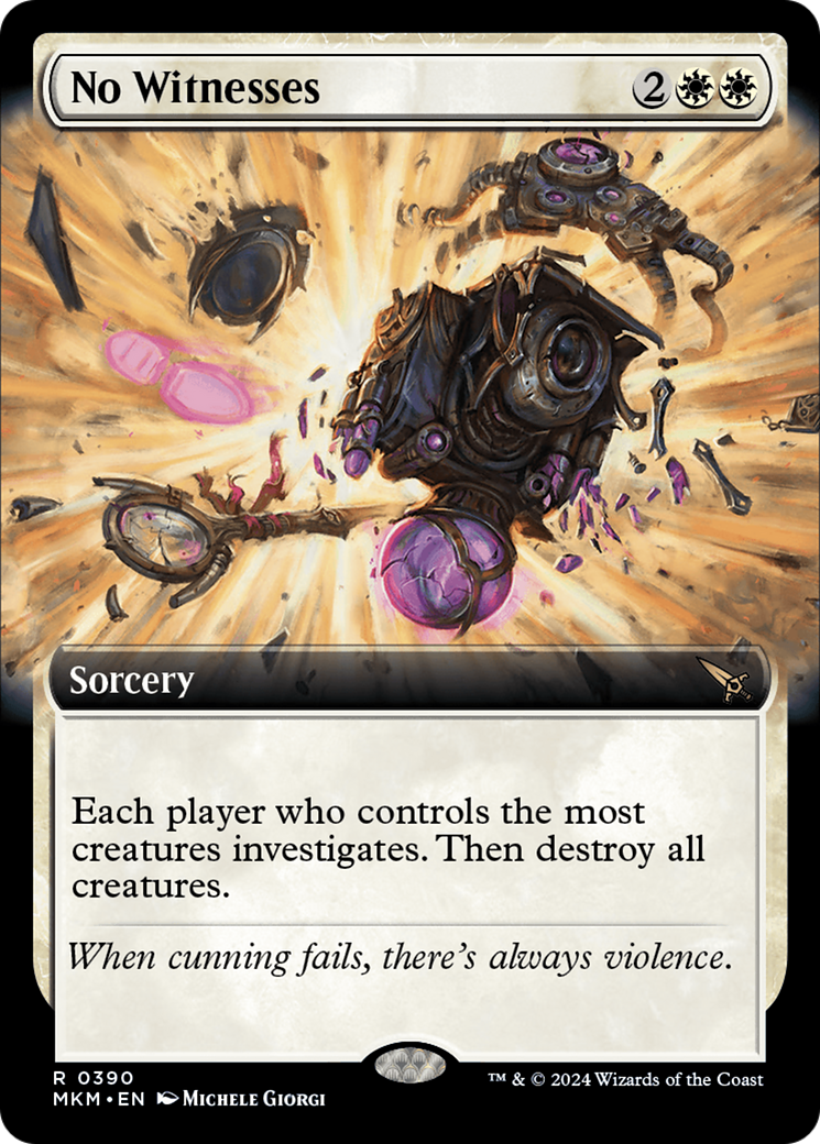 No Witnesses (Extended Art) (390) Foil - Murders at Karlov Manor