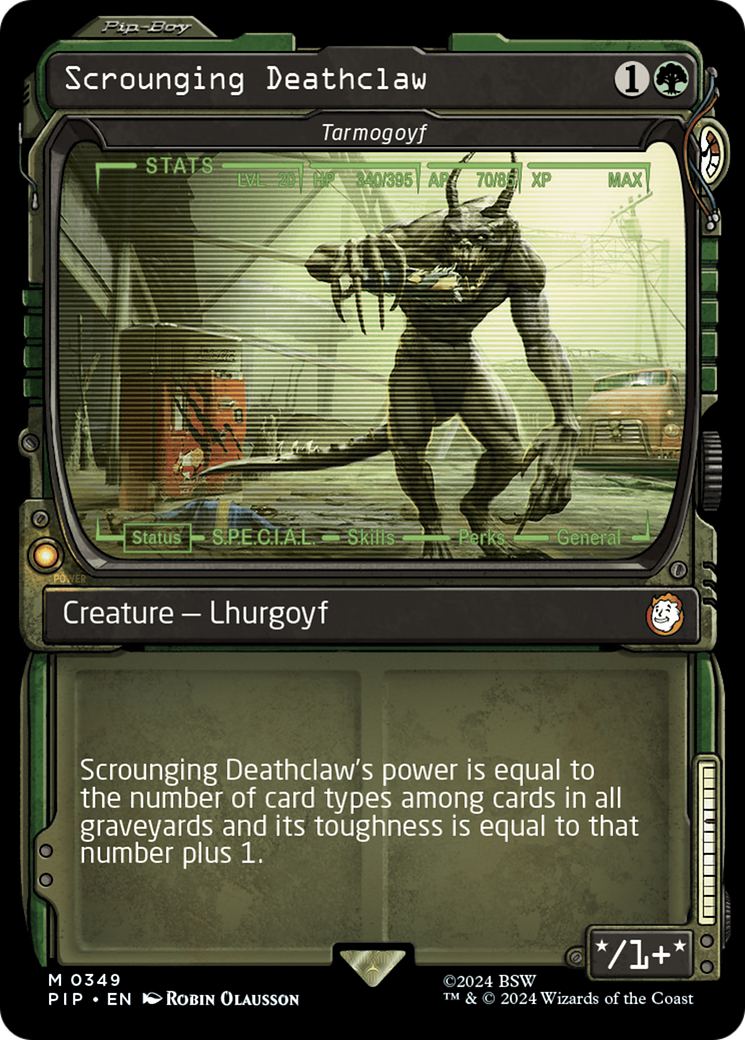 Scrounging Deathclaw – Tarmogoyf (Showcase) (349) Foil - Fallout