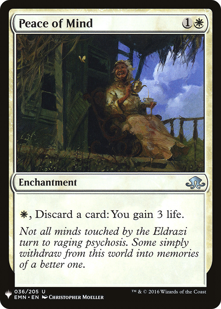 Peace of Mind (EMN-36) - The List