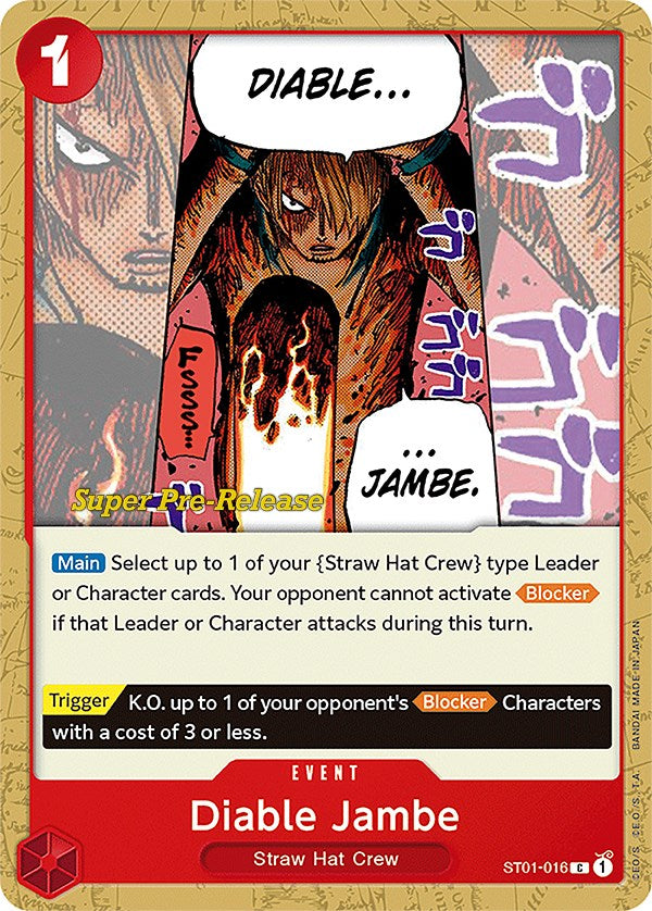 Diable Jambe [Super Pre-Release Starter Deck: Straw Hat Crew] | Silver Goblin