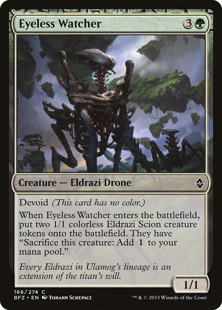 Eyeless Watcher (166) Foil - Battle for Zendikar