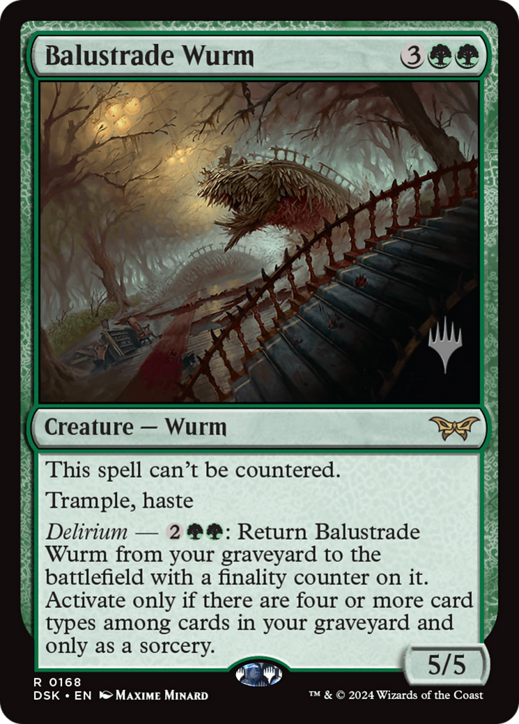 Balustrade Wurm [Duskmourn: House of Horror Promos] | Silver Goblin