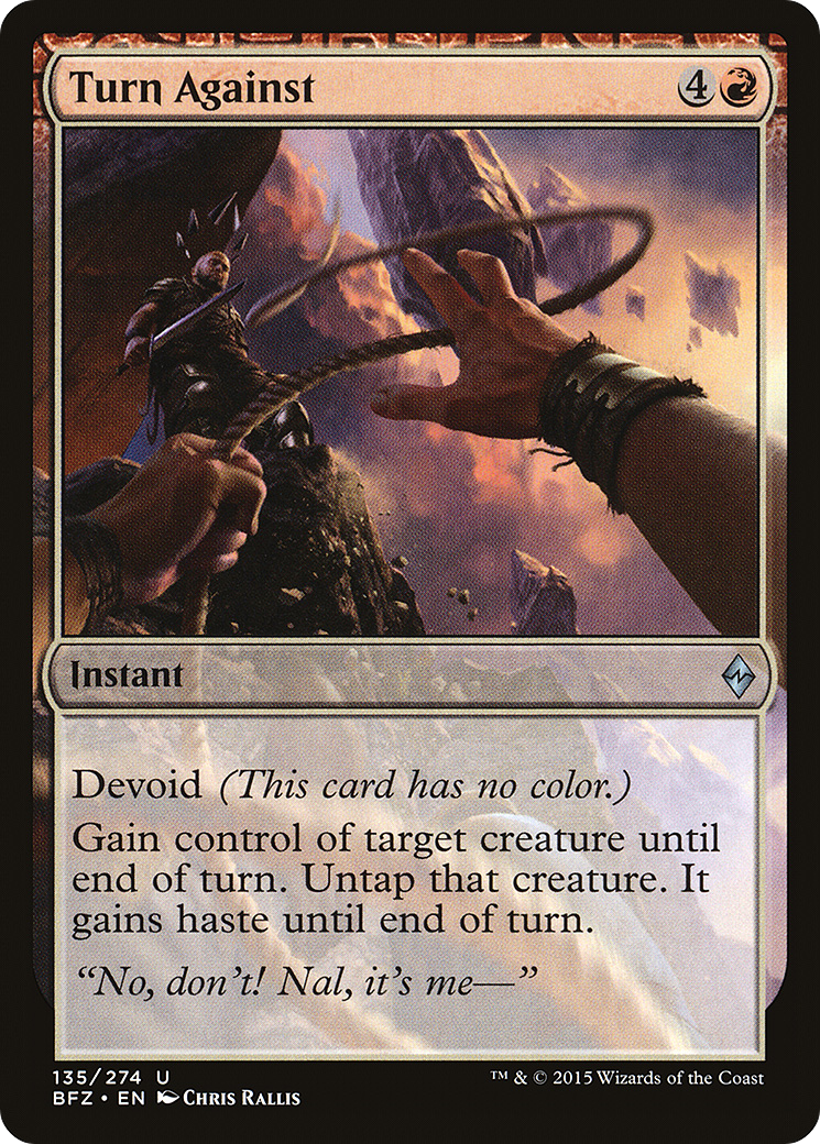 Turn Against (135) Foil - Battle for Zendikar